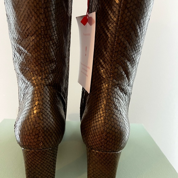 Chic Rouje Python Kaki Boots - Picture 4 of 6